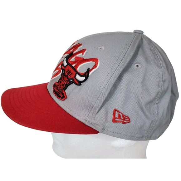 Chicago Bulls HWC SnapBack Hat Cap 9Fifty New Era Windy City Gray Red Logo - Picture 8 of 14
